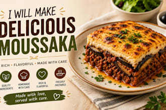 make delicious and freshly prepared moussaka