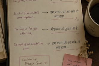 translate english poems and stories into hindi with a creative touch