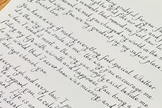 handwrite personalized letters for your business or special occasion