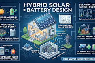 do hybrid solar battery design solar battery system design off grid sizing