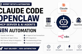 setup claude code, openclaw, mcp server, clawbot, n8n ai agents n8n automation