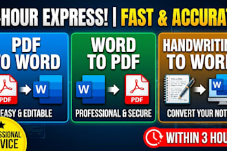do PDF to word, word to pdf and handwriting to word
