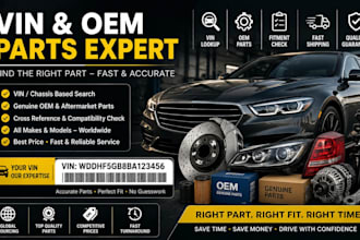 identify the correct automotive parts by vin and oem