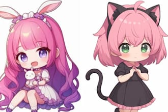 draw chibi furry sticker pack or emote for discord and twitch
