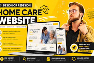 design or redesign home care website healthcare elderly care medical website
