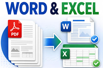 convert PDF to word or excel and retype documents