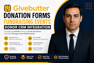 setup givebutter donation forms fundraising event donor crm integration