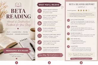 beta read your story and provide honest feedback