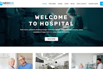 design a hospital, pharmacy and healthcare booking website