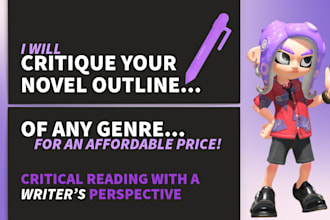 critique and beta read your novel outline of any genre