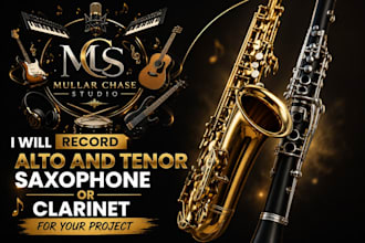 record alto and tenor saxophone or clarinet for your project