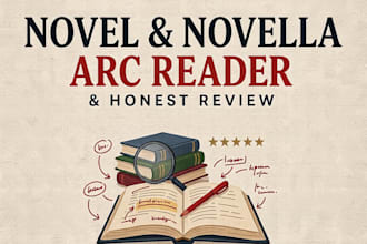 be your professional novel or novella arc reader and honest review it