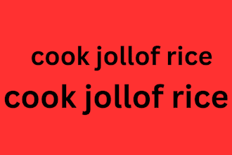 cook delicious nigerian jollof rice, party jollof