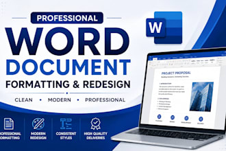professionally format and redesign  your microsoft  word document