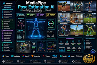 develop mediapipe pose estimation, computer vision human tracking ai software