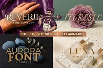 design a custom otf ttf font typeface vector text logo font animation sanskrit