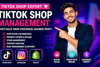manage tiktok stores ,tik tok shop VA,product listing,tiktok shop