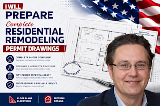 prepare complete residential remodeling permit drawings