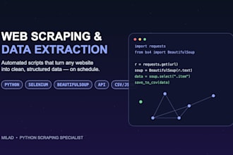 build a python web scraper to extract your data