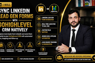 sync linkedin lead gen forms with gohighlevel CRM natively