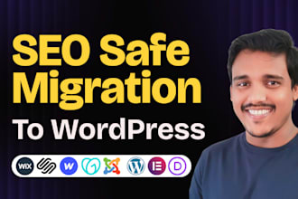 migrate wix squarespace webflow godaddy joomla website to wordpress