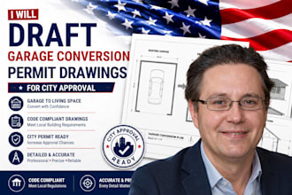 draft garage conversion permit drawings for approval