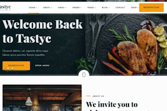 design wix restaurant website with reservation and menu setup