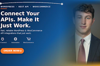 integrate any rest API, wordpress API or woocommerce API into your website