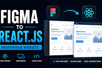 convert figma to reactjs responsive website