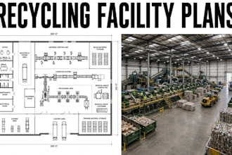 design recycling facility floor plans industrial blueprint package building