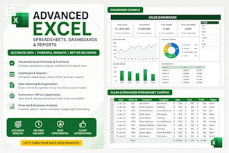create advanced excel spreadsheets dashboards and reports
