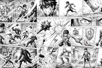 draw anime manga comic book illustration manga artist manga comic manga page