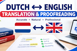 translate dutch to english or english to dutch and proofread your documents