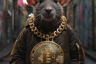 design a street art crypto brand kit and portfolio page for your token launch