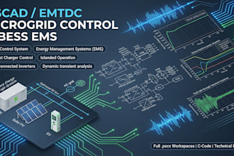 pscad energy management bess control system dc fast charger control grid connect