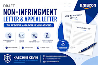 draft non infringement letter and appeal letter to resolve amazon ip violations