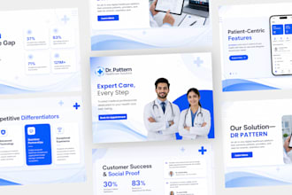 design medical presentation, slide deck, company profile