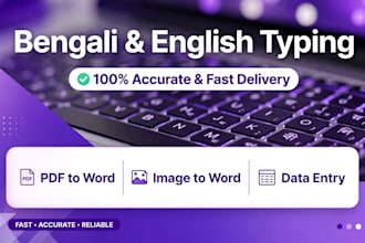 do accurate typing work,bengali typing and english typing