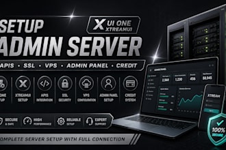 setup admin server for xuione xtreamui with apis ssl vps with admin panel credit