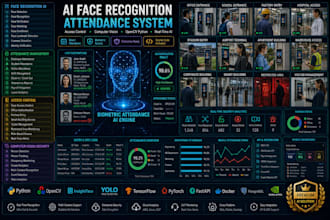 develop face recognition attendance system access control computer vision python