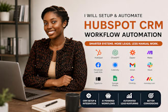 hubspot CRM chatgpt gmail slack calendly ai workflow automation