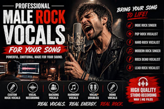 record custom rock vocals for your original song or demo