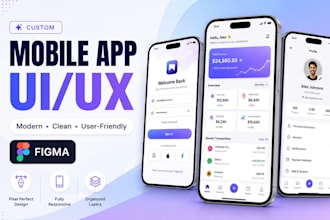 design custom mobile app UI UX and game UI in figma