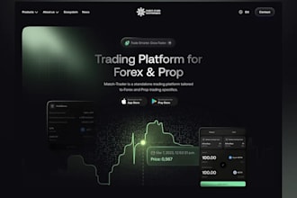 build forex website landing page, trading platform, demo landing page, mt4 mt5