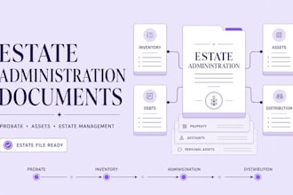 prepare estate administration legal documents for probate and assets