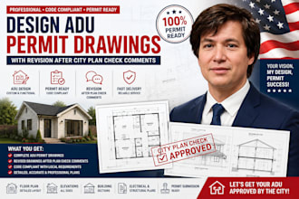 design adu permit drawings with revision after city plan check comments