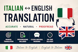 translate italian to english and english to italian
