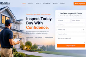 design squarespace home inspection website property