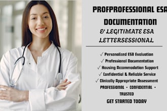 write professional documentation and legal esa letters