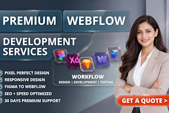 do webflow website development, figma to webflow and SEO